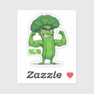 Adesivo Forte Veggies Club-Flexível Brócolis Funny Cartoon
