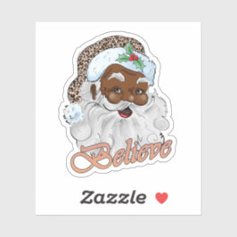 Adesivo Fortes Papais noeis Negros Melanin Chrismas Claus 