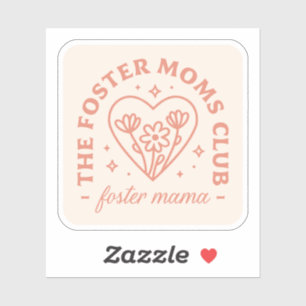 Adesivo Foster Mãe Adoção Mama Folha Estética floral