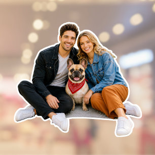 Adesivo Foto de casal personalizada com recorte