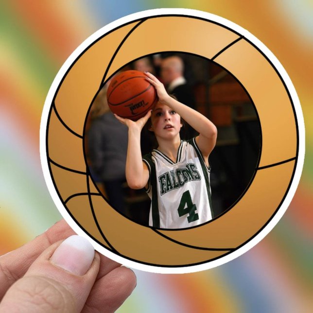 Adesivo Foto de Esportes de Basquetebol (Photo Basketball Sticker)