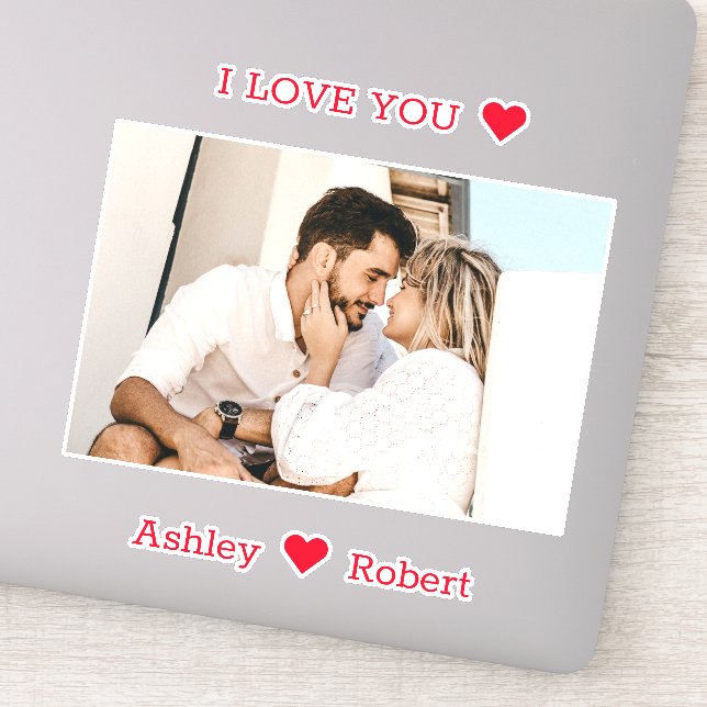 Adesivo Foto e nome do Casal personalizado  (Detalhe)