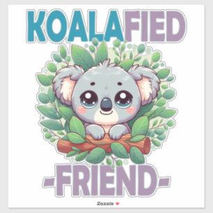 Adesivo Foto engraçada do Amigo Koalafied Pun Bonito bebê 