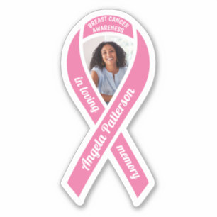 Adesivo Foto Memorial da Fita de Consciência do Cancer da
