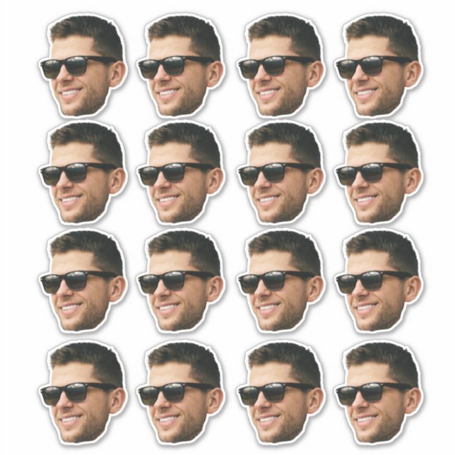 Adesivo Foto Personalizada, Cute Face 16 Fotos (Frente)