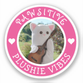 Adesivo Foto rosa pawsitive Pawsitive Plushie Kawaii Cute