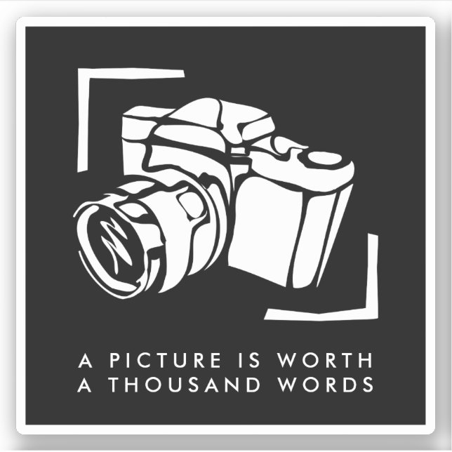 Adesivo Fotografia de mil palavras (Frente)