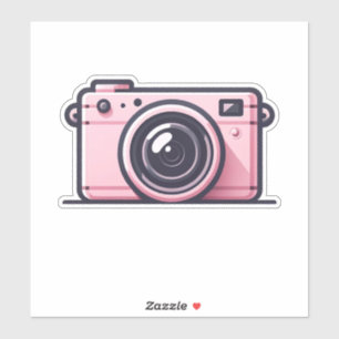Adesivo Fotografia de Tiro Instantâneo Rosa na Moda 