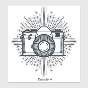 Adesivo Fotografia Fotógrafo Câmera Minimalista Vintage