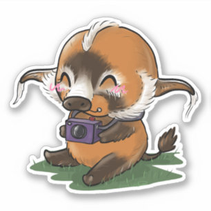 Adesivo Fotógrafo do Red River Hog