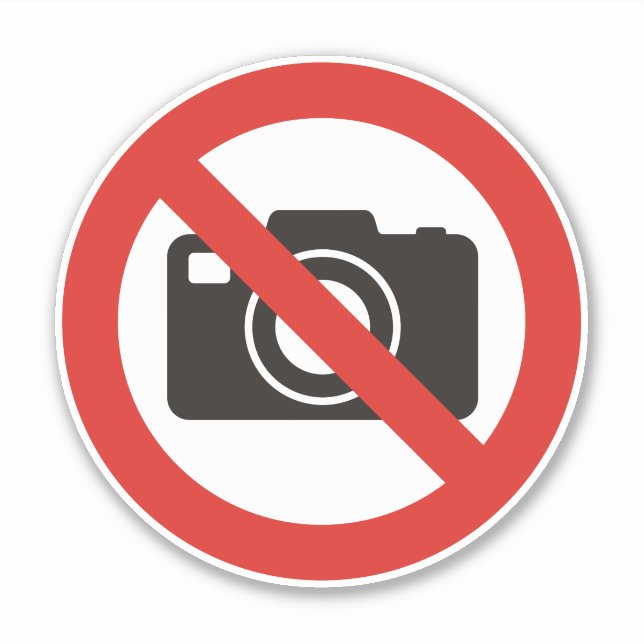 Adesivo Fotos Não Permitidas (Frente)