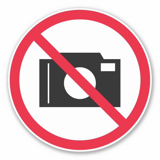 Adesivo Fotos proibidas: vinil autocolante (Frente)
