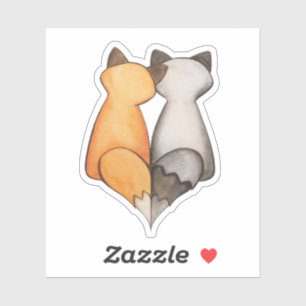Adesivo Fox e Raccoon Sticker