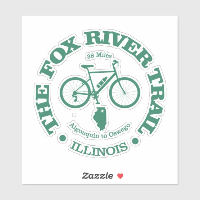 Adesivo Fox River Trail (ciclismo) (Folha)