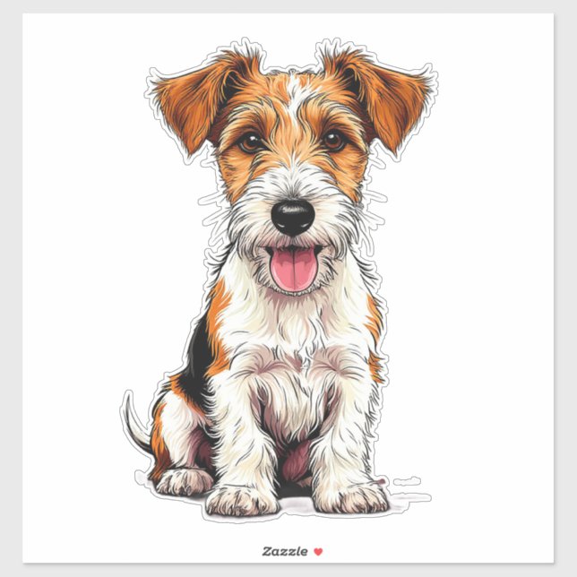 Adesivo Fox Terrier Dog (Folha)