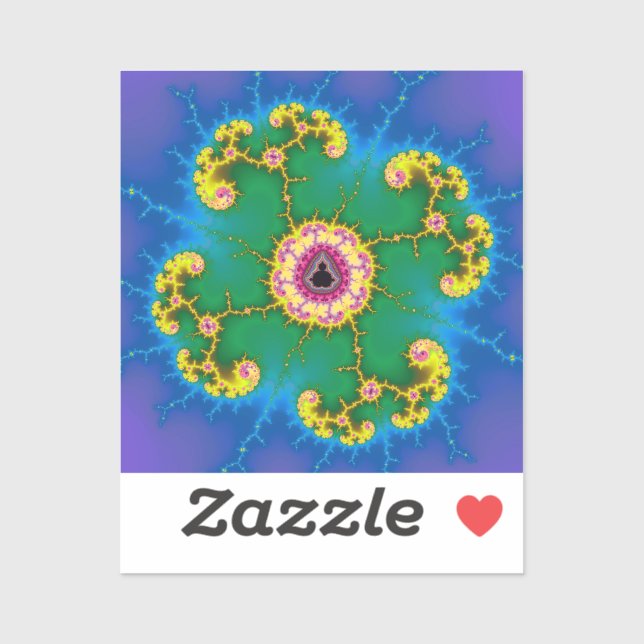 Adesivo Fractal Island Mandala (Folha)