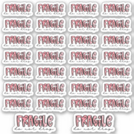 Adesivo Frágil, Não Soltar - Vinhetas De Aquarela