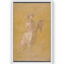 Adesivo Fragmento de um Painel Fresco Amarelo com Uso