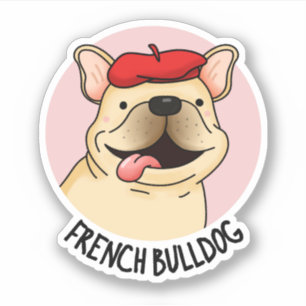 Adesivo Francês Buldogue Funny Dog Pun
