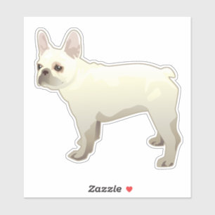 Adesivo Francês Bulldog Dog Breed Side View Silhouette