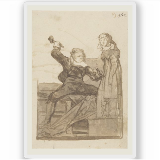 Adesivo Francisco de Goya - Pygmalion e Galatea (Frente)