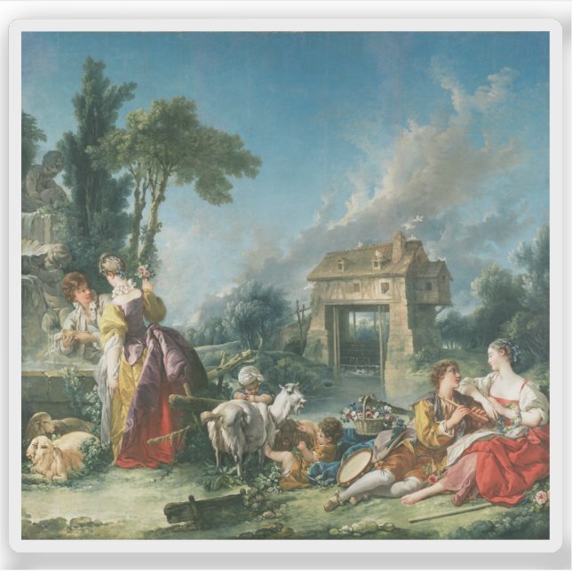 Adesivo François Boucher - A Fonte do Amor (Frente)