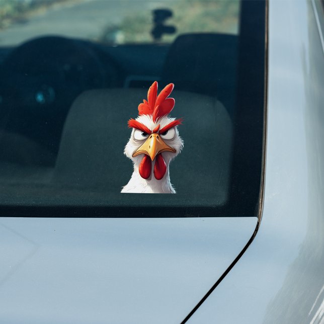 Adesivo Frango Irritado (Angry Chicken Car Sticker)