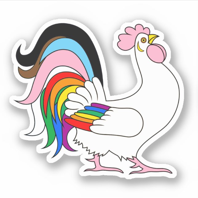 Adesivo Frango Orgulho Progresso (Frente)