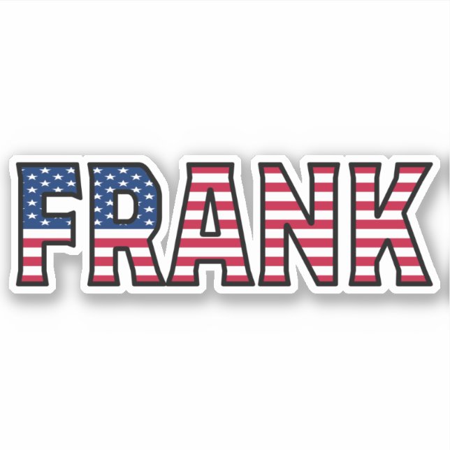 Adesivo Frank Name Vorname USA Sticker Stickerset (Frente)