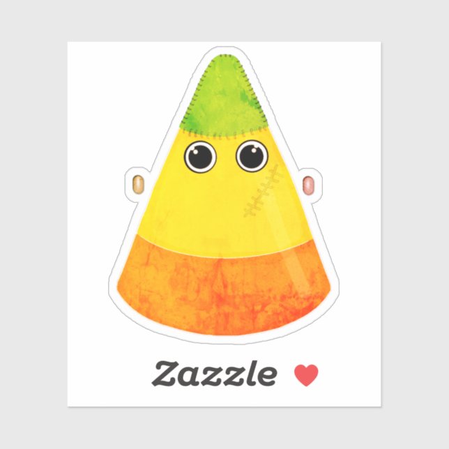 Adesivo Franken Candy Corn Halloween (Folha)