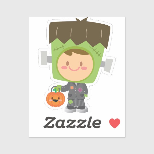 Adesivo Franken Cute Frankenstein Kids Halloween (Folha)