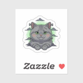 Adesivo Frankenbrit - Halloween de Cat Shorthair Britânico