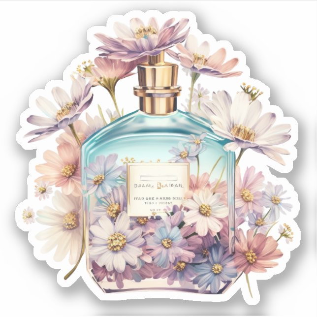 Adesivo Frasco de Perfume Floral (Frente)