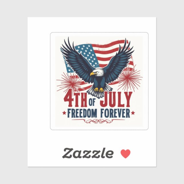 Adesivo Free Forever USA Sticker (Folha)