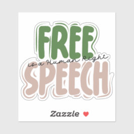 Adesivo Free Speech Is a Human Right