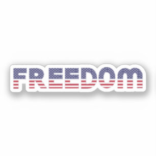 Adesivo Freedom American Flag for Patriotic & Liberty Gift