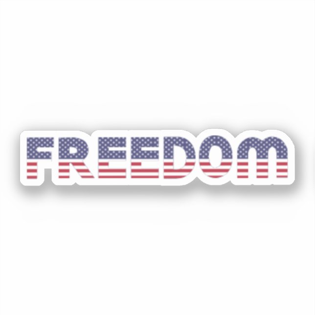 Adesivo Freedom American Flag for Patriotic & Liberty Gift (Frente)