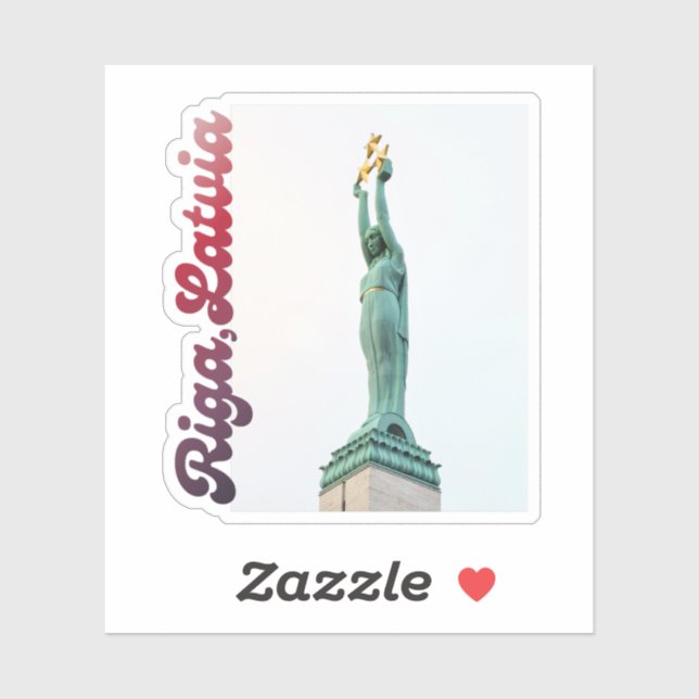 Adesivo Freedom Monument, souvenir from Riga, Latvia (Folha)