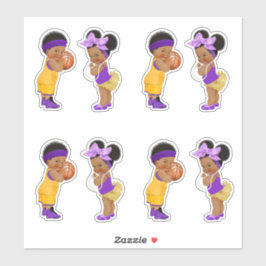 Adesivo Freethrows ou Arco Roxo Dourado Garota