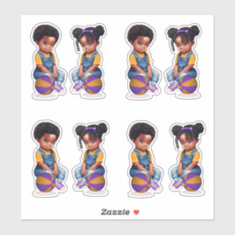 Adesivo Freethrows ou Arco Roxo Dourado Garota