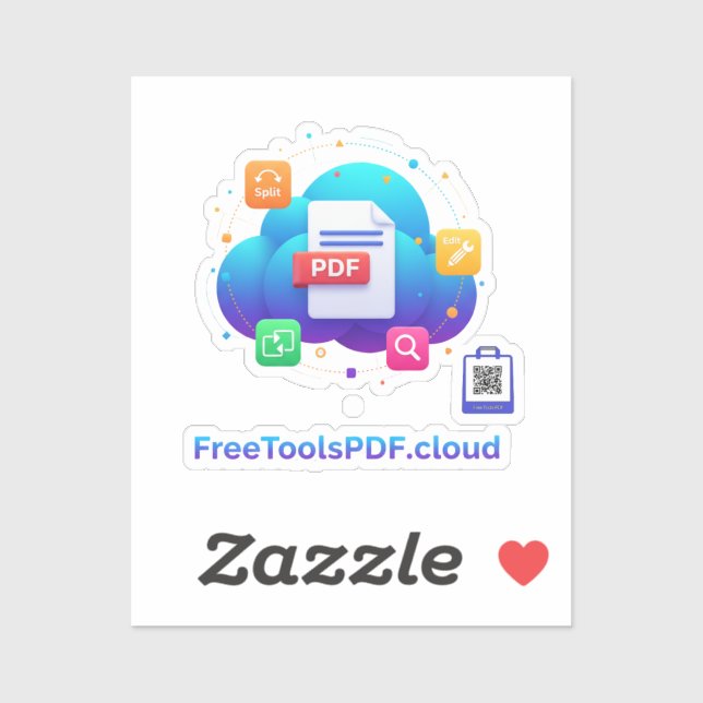 Adesivo FreeToolsPDF – Fun Digital Power on Your Shirt! (Folha)