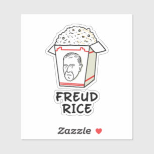 Adesivo Freud Rice Comida Psychology Pun