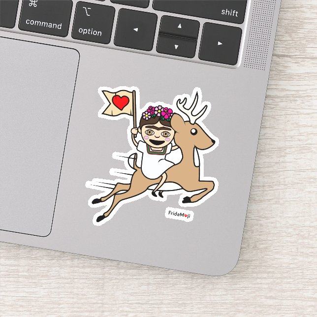 Adesivo Frida Kahlo | FridaMoji - Reindeer (Detalhe)
