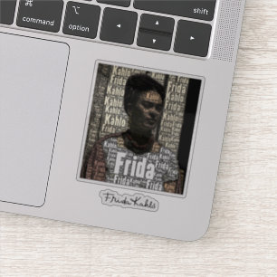 Adesivo Frida Kahlo Lettering Portrait 2