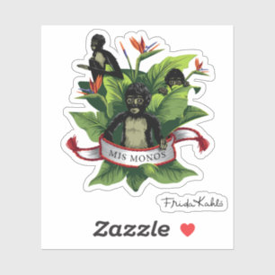 Adesivo Frida Kahlo   Mis Monos