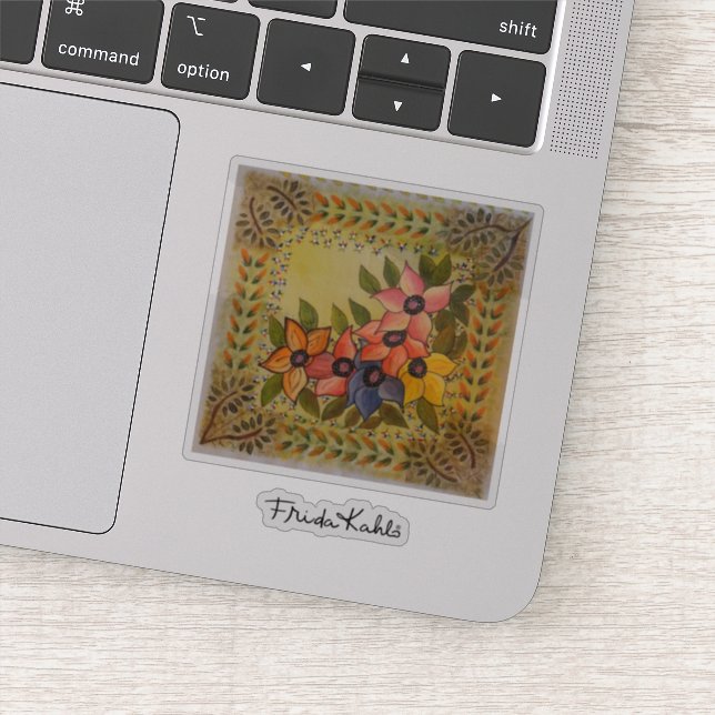 Adesivo Frida Kahlo Painted Flores (Detalhe)