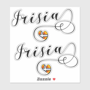 Adesivo Frisia Flag Heart, Frisianos