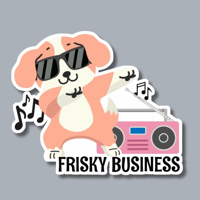 Adesivo Frisky Business Dancing Dog Watersafe (Criador carregado)