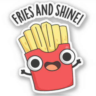 Adesivo Fritas E Brilho Piadas De Comida Engraçadas 