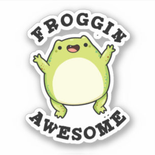 Adesivo Froggin - Magnífico Sapo Cute Pun
